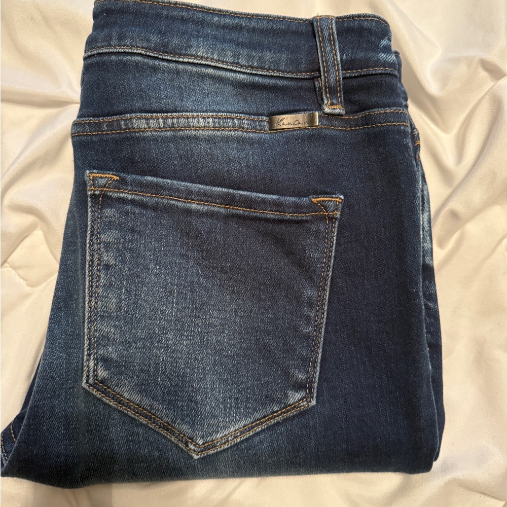 Dark Blue KanCan Women's distressed Jeans
